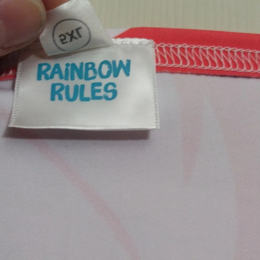 Rainbow Rules Disney Lilo & stitch inspired lilo's dress poly blend size 5xl - Picture 5 of 6